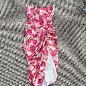 Floral Pink Midi Dress